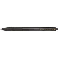 Pilot super grip g zwart intrekbare balpen met klembevestiging medium