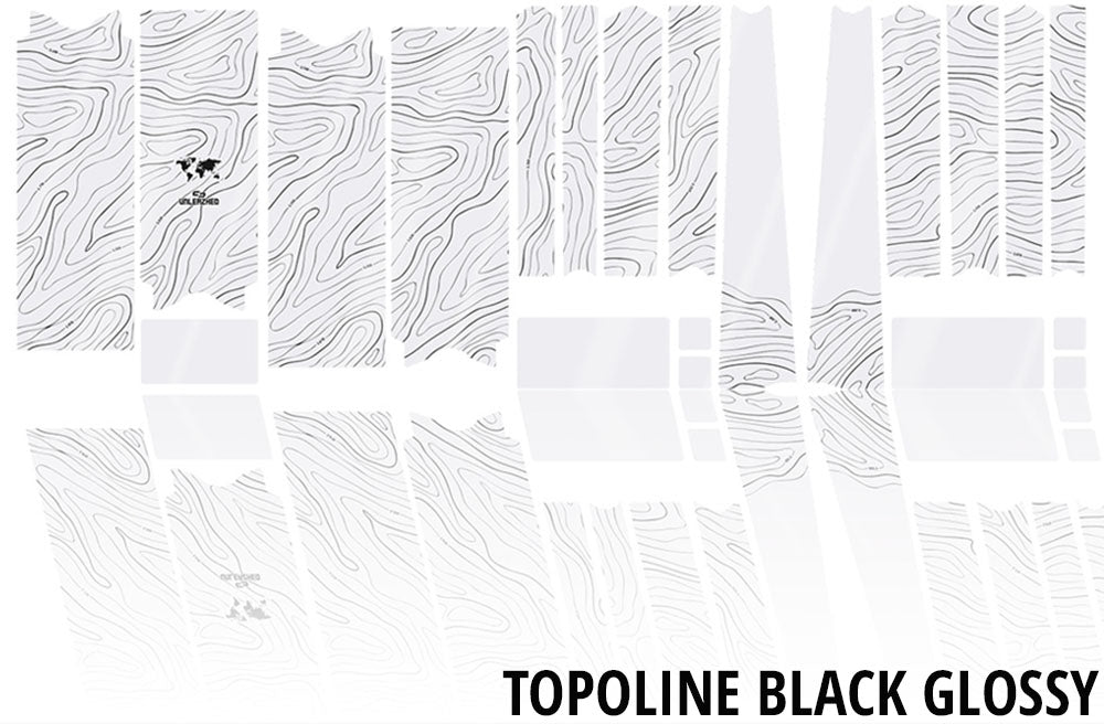Unleazhed unscratch - gravelbike frame protection film bpg01 topolines black | topolines black matt