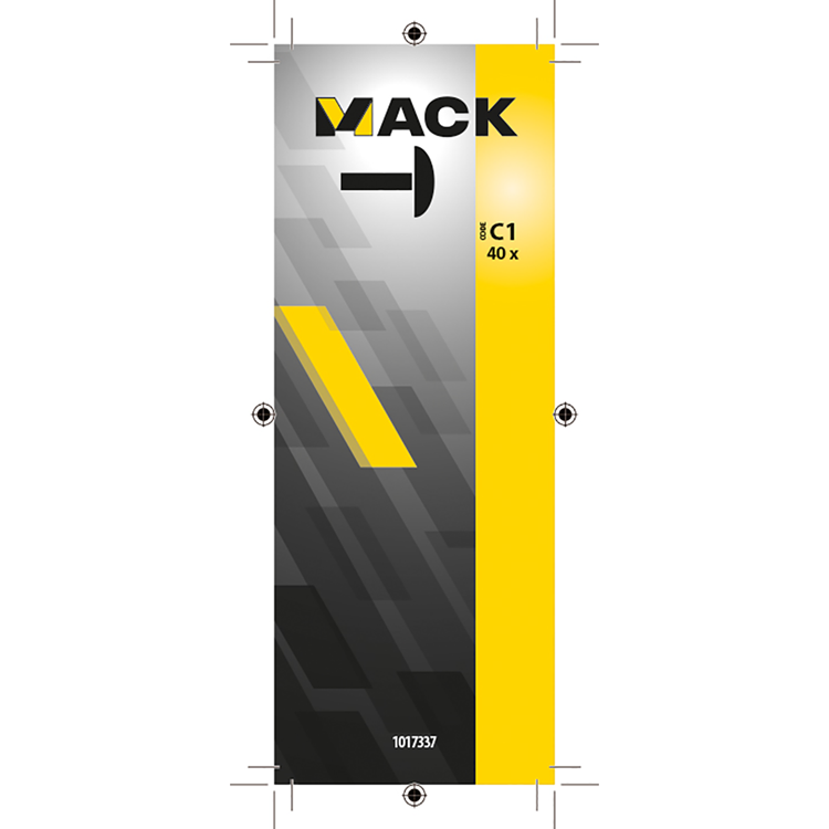 Mack 1017337 - afdekkapje kunststof bruin 40 st | 10 stuks