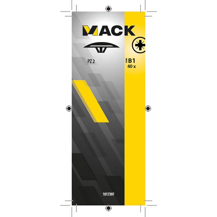 Mack 1017397 - afdekkapje vr pz schr.kunst. zwart 40 st pz 2 | 10 stuks