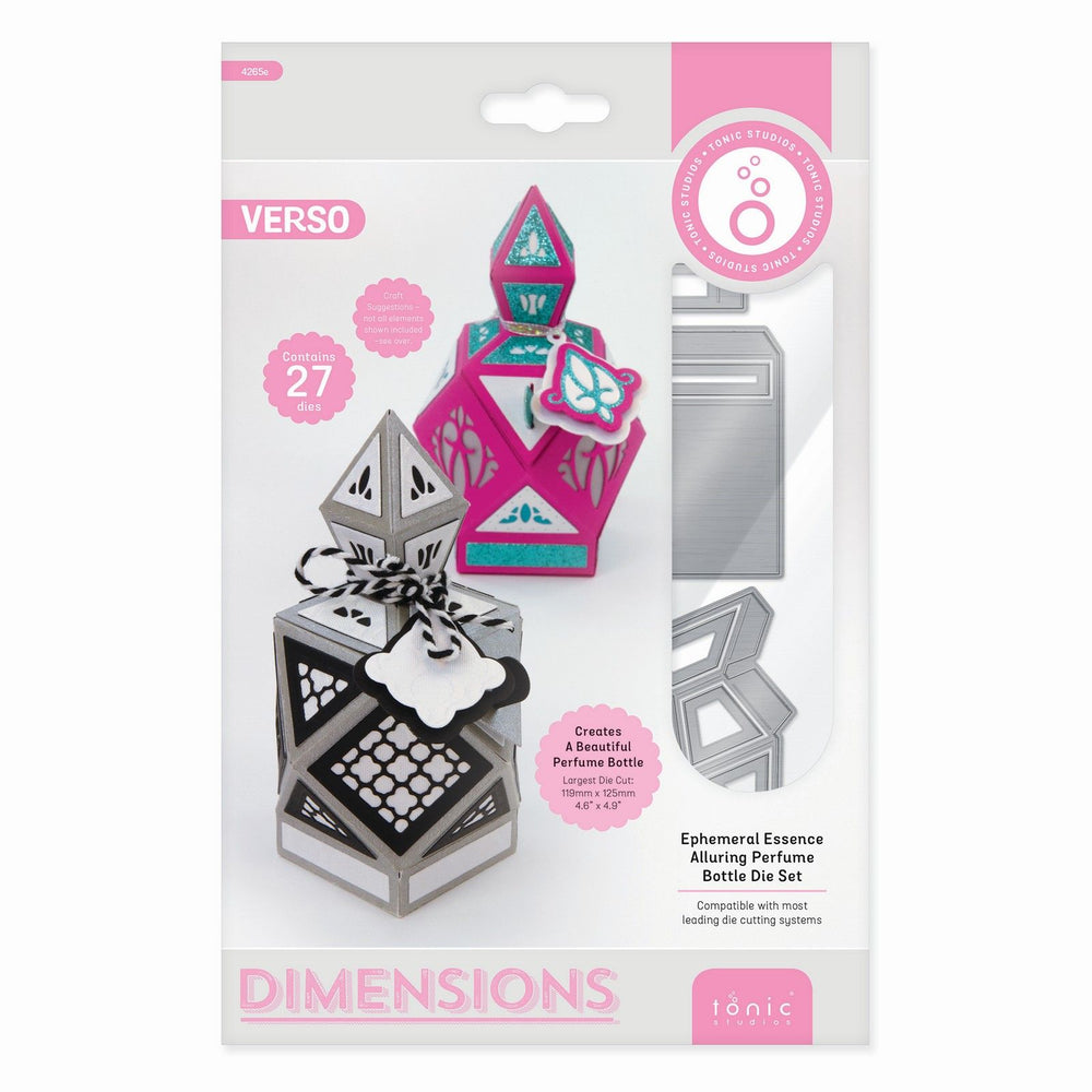 Tonic studios • dimensions alluring perfume bottle die set ephemeral essence