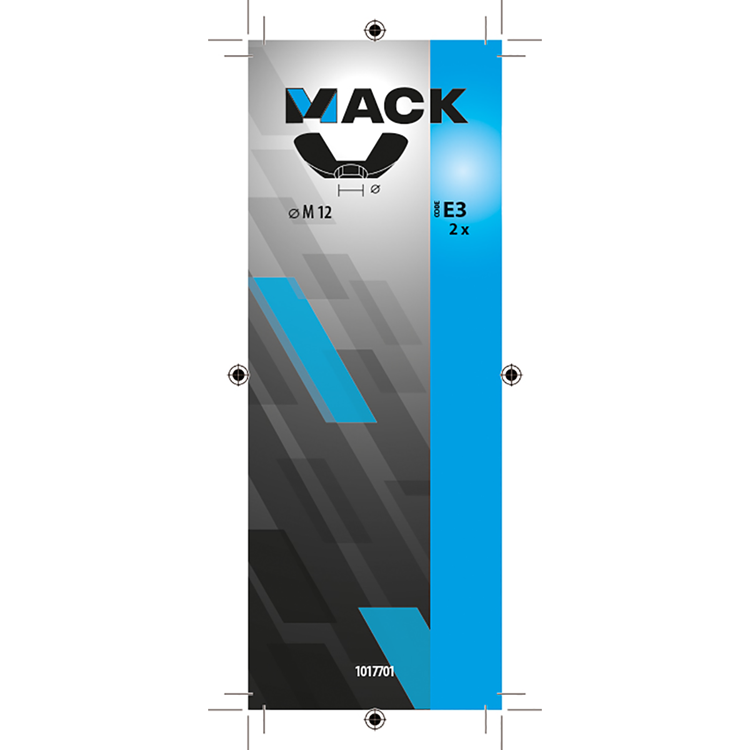 Mack 1017701 - vleugelmoer staal verzinkt 2 st m12 | 5 stuks