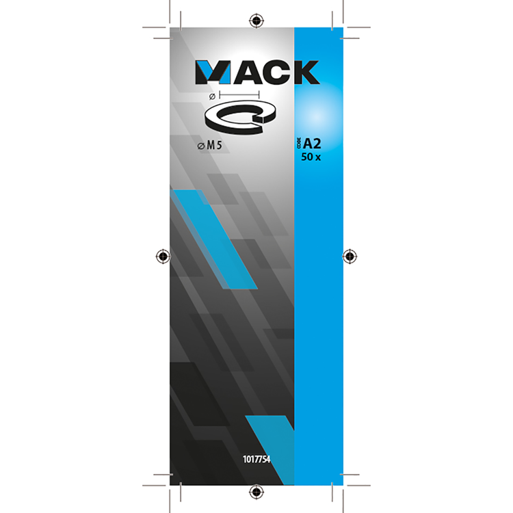 Mack 1017754 - veerring staal verz. 50st m5 | 10 stuks