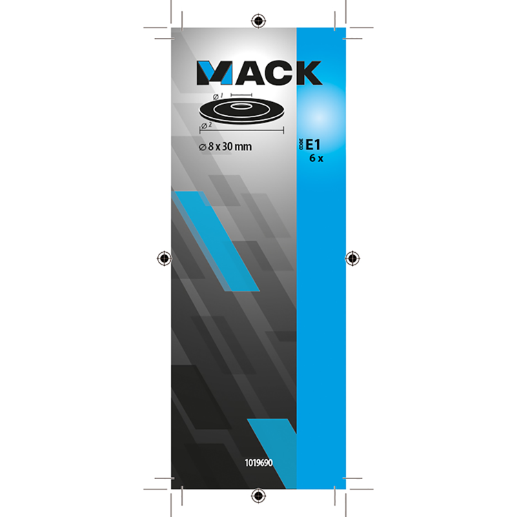 Mack 1019690 - dichtingsring bitumen verzinkt6 st 8 x 30 mm | 10 stuks