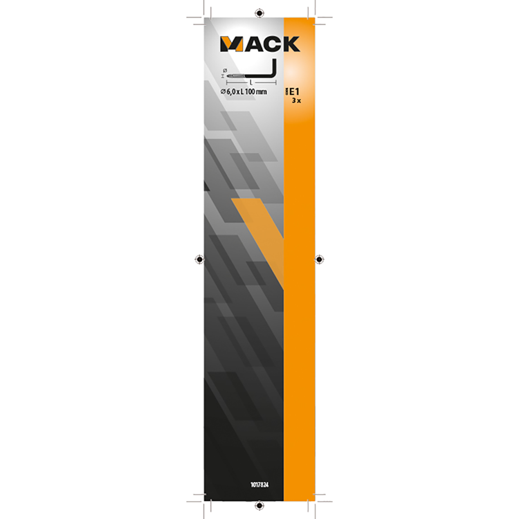 Mack 1017824 - schroefduim staal verzinkt 3 st 6,0 x 100 mm | 5 stuks