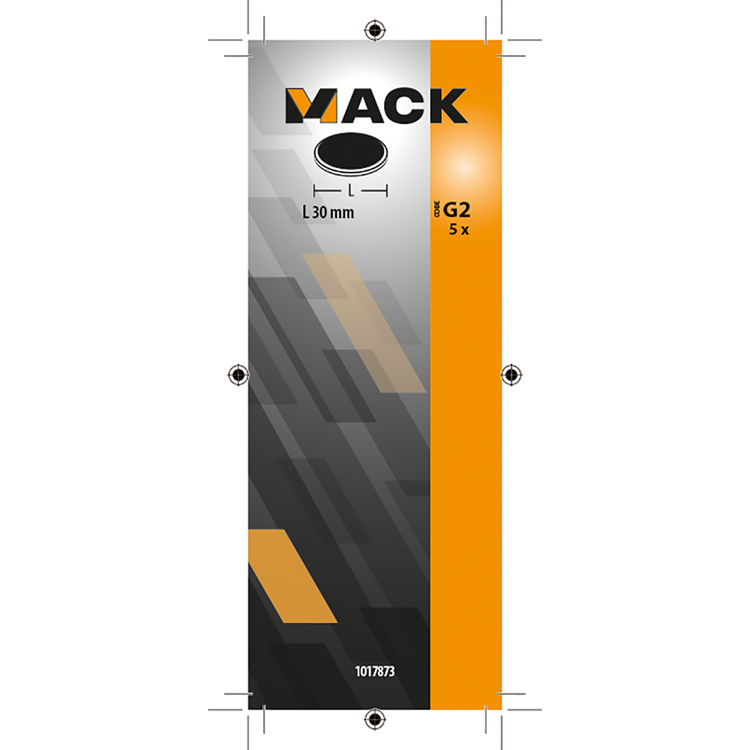 Mack 1017873 - bordmagneet kunststof assortiment 5 st 30 mm | 10 stuks