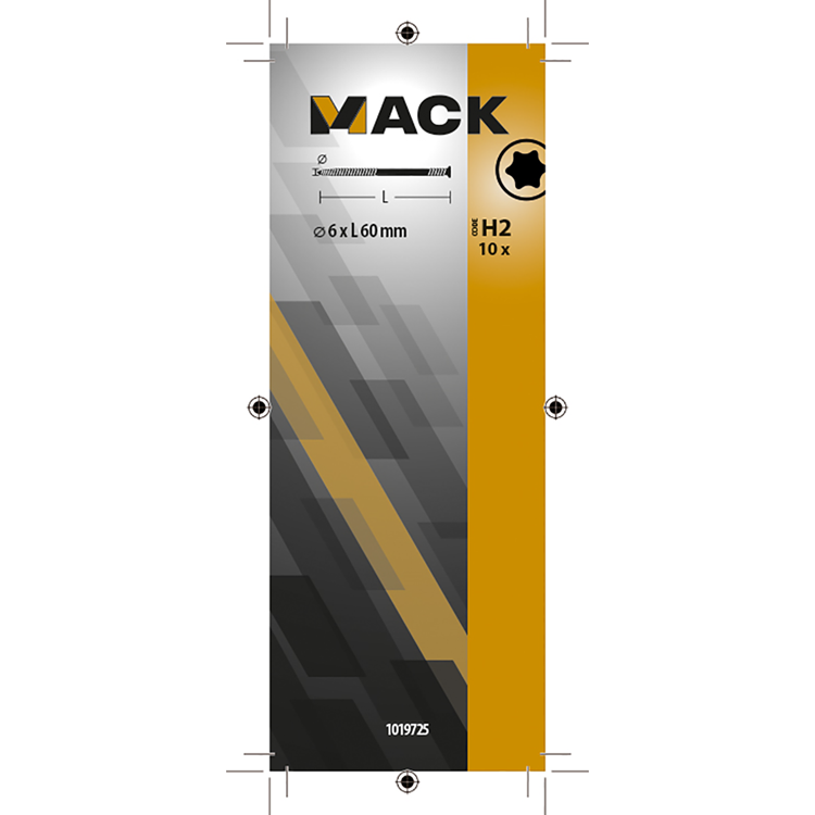 Mack 1019725 - regelschroef verzinkt 10 st 6 x 60 mm | 10 stuks