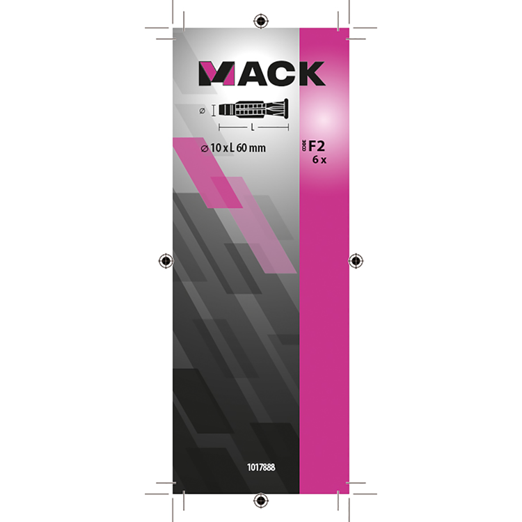 Mack 1017888 - universeelplug met kraag polyethyl. 6st 10 x 60 mm | 5 stuks