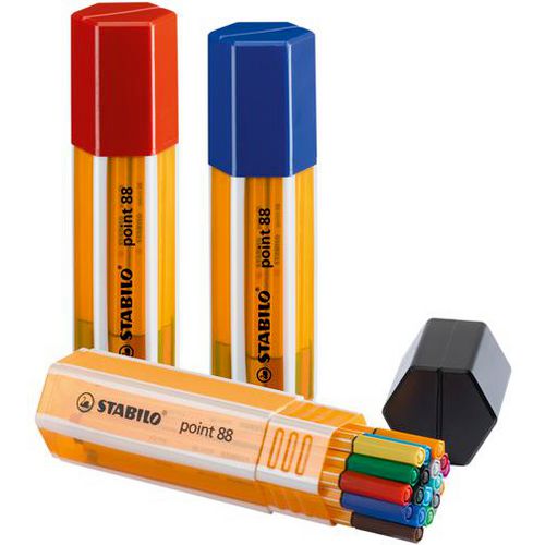 Stabilo fineliner pennen point 88 kleurenassortiment 20 stuks