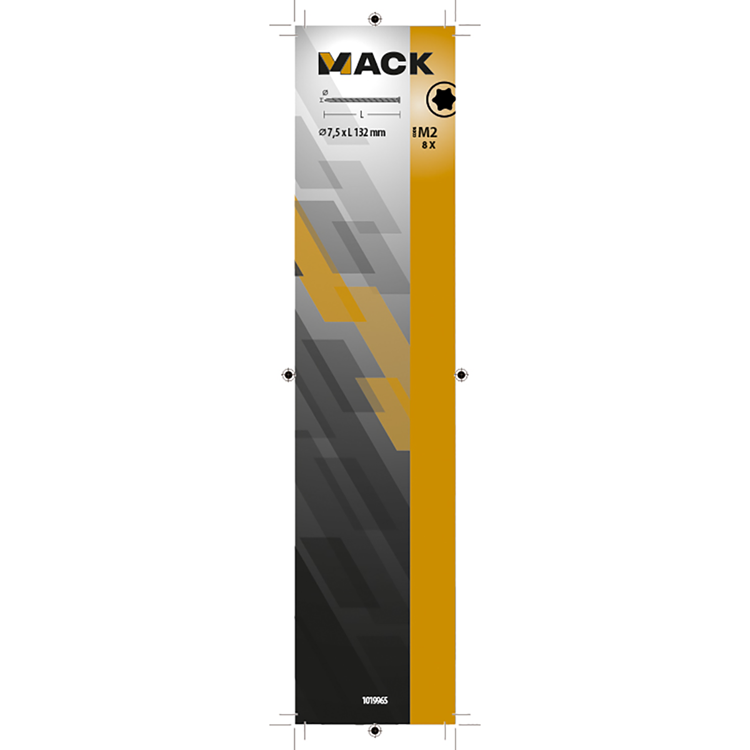 Mack 1019965 - beton raamschroef verzinkt vz kop 8 st 7,5 x132 mm | 5 stuks