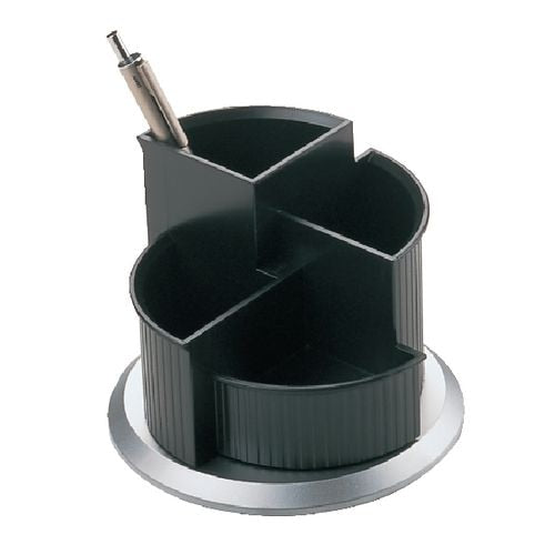 Pennenbakje helit h6220599 zwart zilver draaibaar