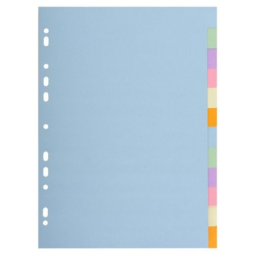 Tabbladen forever exacompta karton a4 assorti 12-tabs