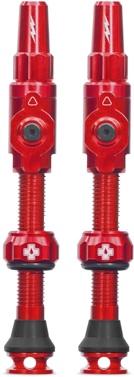 Muc-off tubeless valve big bore lite large red presta valve 45mm