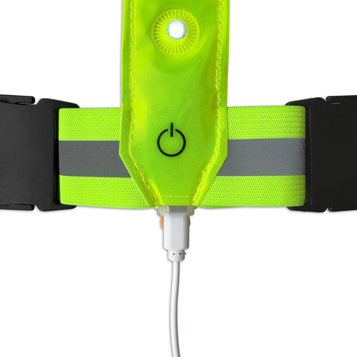 Lynx Harnas usb led sportvest neon geel