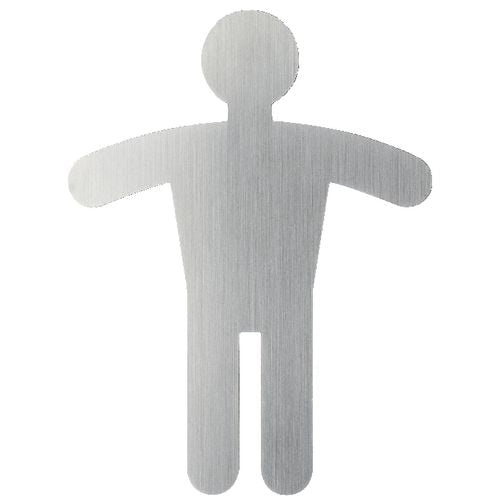 Pic togram herentoilet durable zelfklevend roestvrijstaal