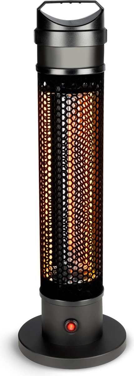 Alpina heater terrasverwarmer elektrisch - infrarood verwarming met 360 graden warmteverdeling - heaters elektrisch ip44 spatwaterdicht - terrasverwarmer infrarood 800w voor binnen en buiten