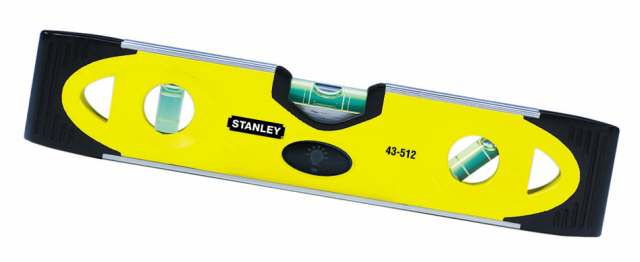 Stanley waterpas torpedo (geel zwart, 23cm)