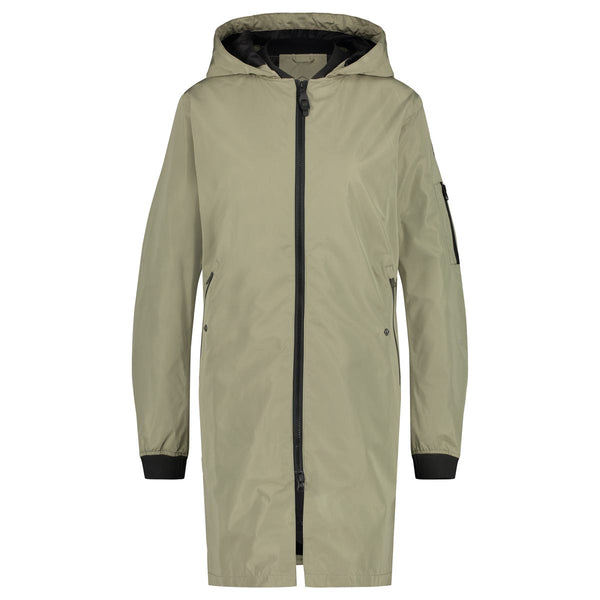 Puch lang bomber regenjas dames pistachio