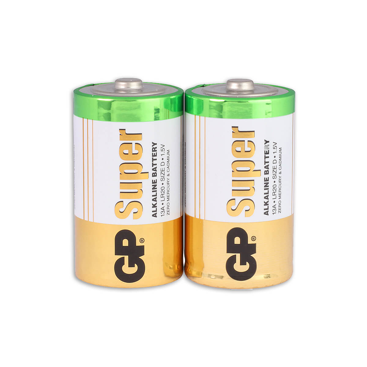 Gp superalkaline d-batterijen 2pk