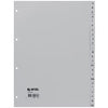 Alfabetische tabbladen hetzel 256504 grijs pp (polypropeen)