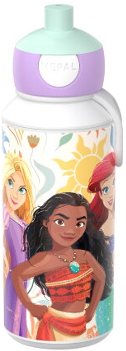 Mepal pop-up drinkfles campus - 400 ml - sluit goed af - drinkbeker voor kinderen - princess power