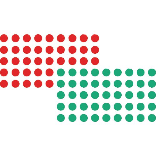 Markeringspunten franken 19 mm rood groen