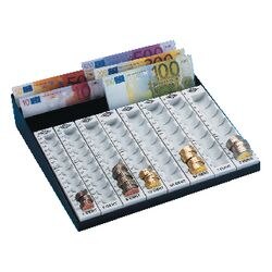 Geldbord wedo euro staal grijs