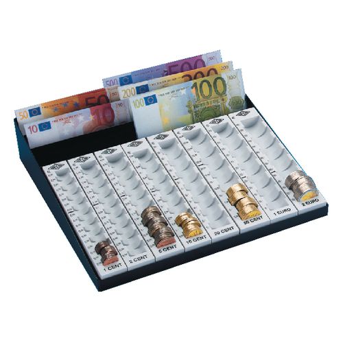 Geldbord wedo euro staal grijs