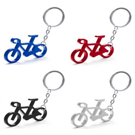 Sleutelhanger fiets, aluminium. soort kleur