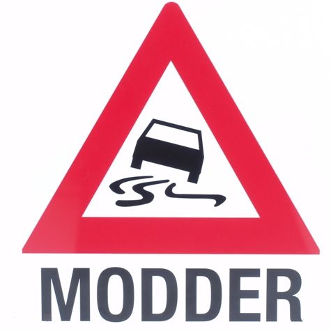 Pic bord slipgevaar modder