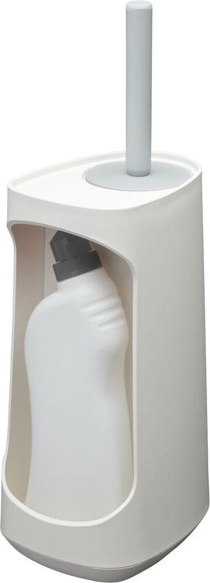 Tiger tess - wc borstel met houder - opbergvak - vrijstaand - met swoop® borstel flexibel - wit lichtgrijs