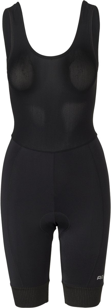 Agu essential - fietsbroek - wielrenbroek - dames - zwart - l - core pad zeem - mesh bretels - elastische manchetten - reflecterende details l