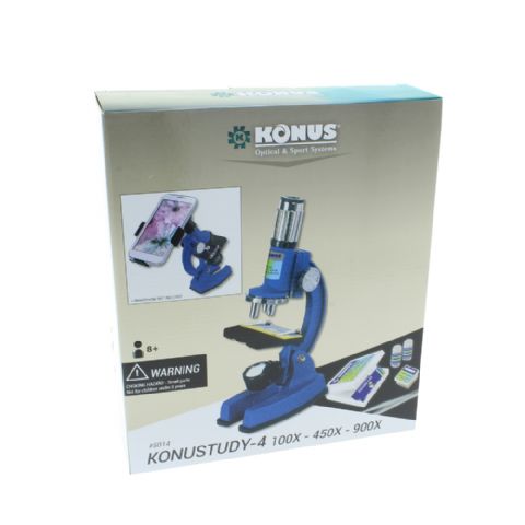 Microscope Konus Konustudy-4 150x-450x-900x avec adaptateur pour smartphone