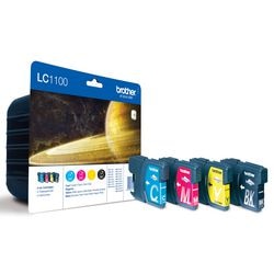 Inktcartridge brother lc1100bndl zwart cyaan magenta geel