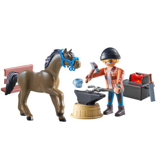 Playmobil Paarden van Waterval Hoefsmid: Ben Achilles 71357