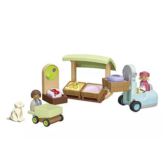 Playmobil 1.2.3. biologische marktkraam en heftruck - 71691