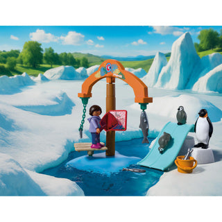 Playmobil – 72073 – zoo speelset – ijsrijk – pooldieren