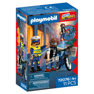Playmobil 72076, politieagent en crimineel, actie avontuur, 4 jaar, meerkleurig, kunststof