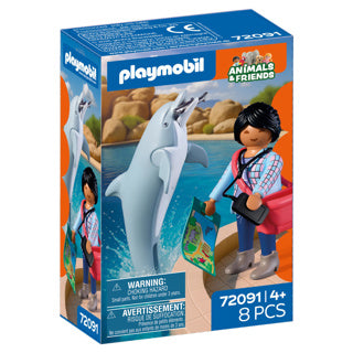 Playmobil 72091 dierentuin dolfijn en bezoeker | 2 stuks