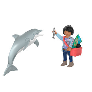 Playmobil 72091 dierentuin dolfijn en bezoeker | 2 stuks