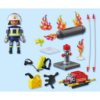 Playmobil action heroes brandweerman met waterpomp - 71826