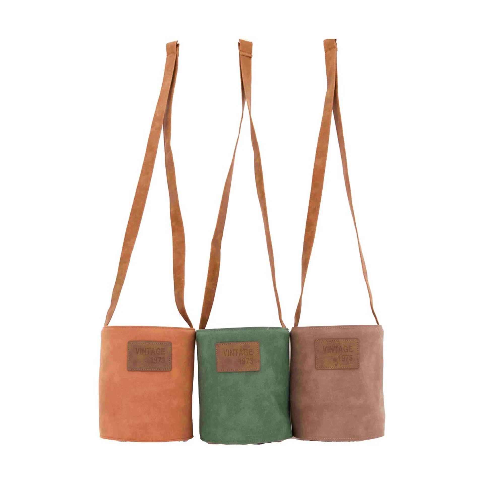 Dijk natural collections bloempot hanger ø13.5x16cm leer