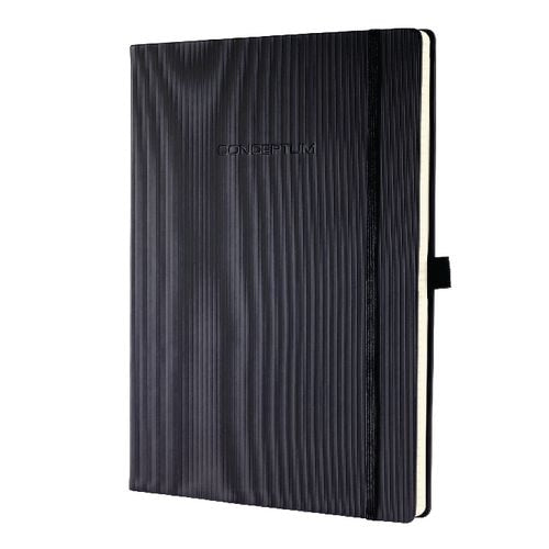 Sigel notitieboek chamoispapier 80g m2 21x29,7cm blanco geribbeld 194blz 97vel