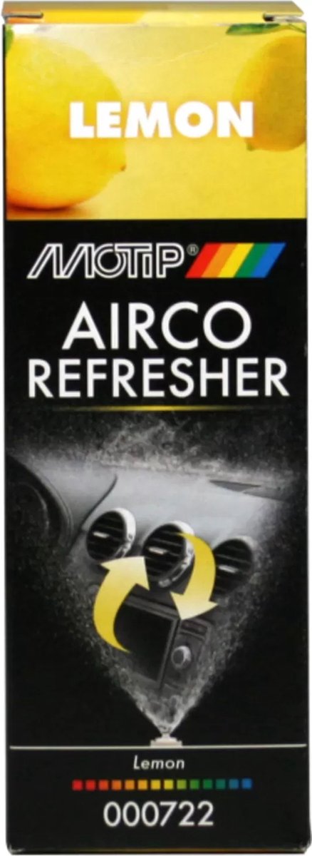 Motip car care black airco refresher in 150ml spuitbus- lemon