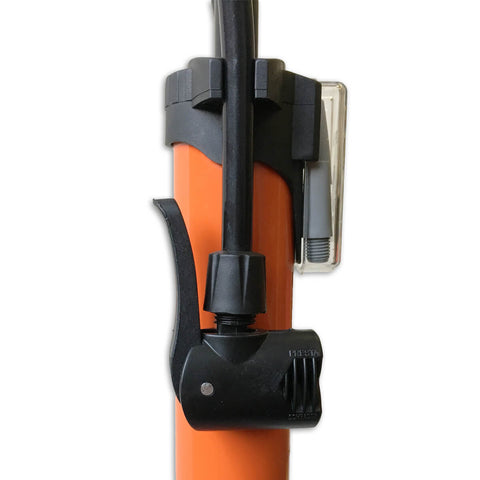 pompe à vélo avec manomètre 6 Bar orange