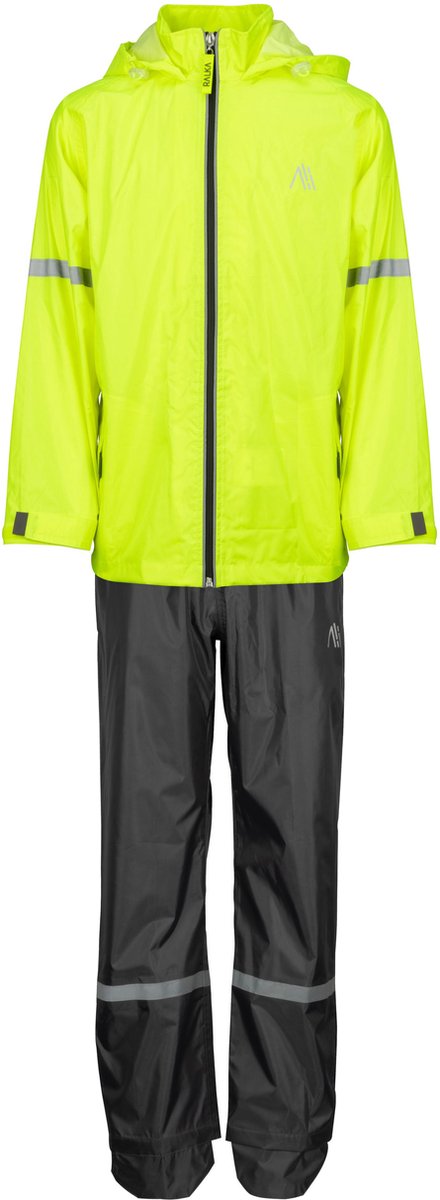 Ralka regenpak waterdicht ademend - junior - reflectie - fluorgeel - 116