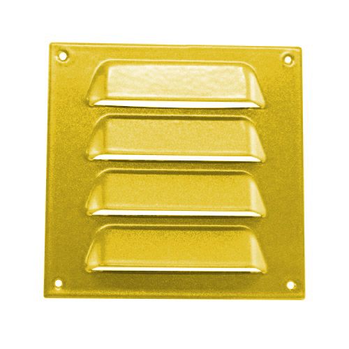 Schoenpenrooster aluminium goudkleurig 70x70 mm