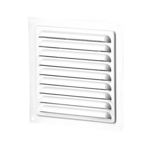 Schoenpenhaan met vliegengaas aluminium wit 195x195 mm