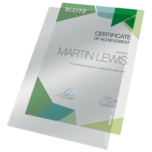 Leitz l-hoezen transparant a4 100 stuks