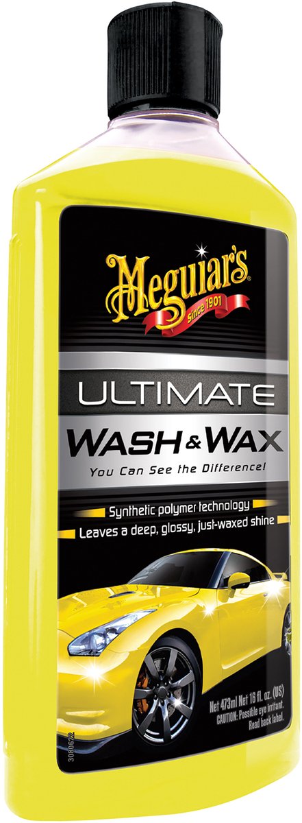 Meguiar's meguiar’s ultimate wash wax 473ml – autoshampoo met wax – carnauba synthetische polymeren – reinigt beschermt lak